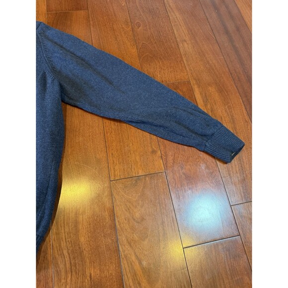 Johnston & Murphy Full Zip Sweater Knit Jacket Blue Sweatshirt Mens Size XL - Picture 11 of 15